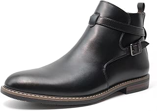 Men's Buckle Strap Jodhpur Boots, Casual Chelsea Slip On Boots