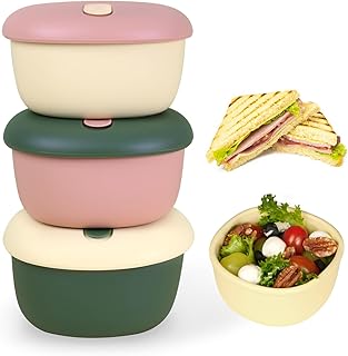 Silicone Food Containers,12oz 350ml 3Pcs 1SET, BPA Free Premium Silicone with Steamhole Lid, Dishwasher,Microwave and Freezer Safe,Semi-persistent Use,Food Grade, FDA