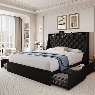 Queen Upholstered Platform Bed