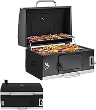 Built In Charcoal Grill, 480 Square Inches Cooking Space Large BBQ grills with Height-Adjustable Charcoal Pans for Outdoor kitchen Backyard Patio Picnic Parties Camping