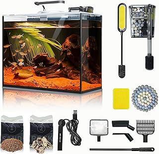 3 Gallon Glass Fish Tank Kit