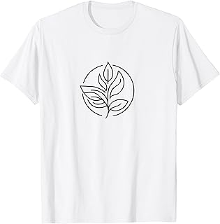 Sustainable Leaves Line Art Design T-Shirt