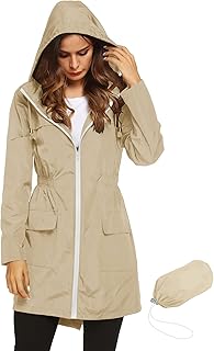 LOMON Women's Lightweight Raincoat