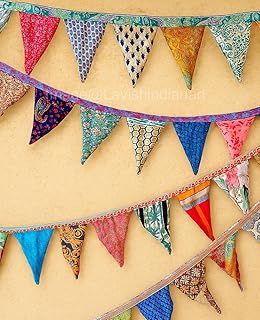 Vintage Sari Bunting Flags
