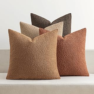 MIULEE Boucle Throw Pillow Covers