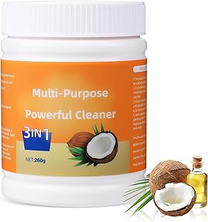 Multi-Purpose Powerful Cleaner for Kitchen, Heavy Kitchen Duty Degreaser, 260g Coconut Oil Natural Decontamination Cream, All-Purpose Cleaner Removes Stains on Microwave, Oven & Stove Top