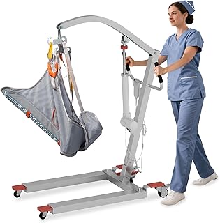 Electric Patient Lift 390lbs Capacity Lift Chair w/High Strength Sling and Powerful Motor Lift for Full/Partial Paralysis Patients Suitable for Home & Hospital