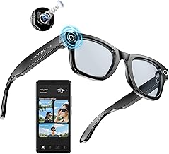 AI Smart Glasses 4K HD Camera, BT Call, 800W Anti-Shake Camera Glasses with Video Recording Dual Mic, Simultaneous Interpretation/GPT Identify Objects, 270mAh Blue Light Glasses?Black?