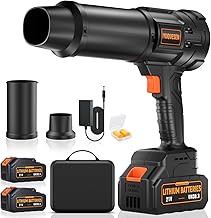 990,000 RPM Cordless Leaf Blower - 21V Electric Handheld Leaf Blower with 2×4.0Ah Batteries & Fast Charger - Lightweight for Patio, Lawn, Yard, Deck Cleaning