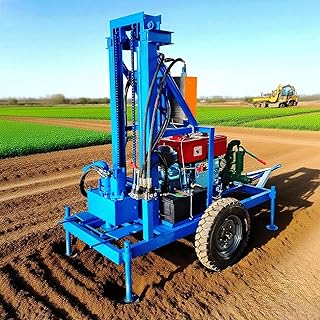 Hydraulic Water Well Drilling Rig 200m Depth Crawler Mounted Portable Borehole Drill Machine High Torque Equipment for Agricultural Irrigation Home Use and Geothermal Projects