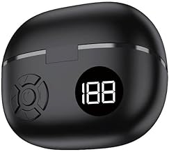 Micool Wireless Ear Clip Headphones, Open-Ear Bluetooth 5.49 with LED Display Charging Case for Sports, Running, Driving - IPX4 Sweatproof, Hi-Fi Stereo Sound, Touch Control (Black)